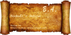 Bodnár Adina névjegykártya